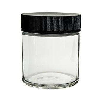 4oz Glass Jar Screw Top - Clear Jar with Black Lid (90 - 9,000