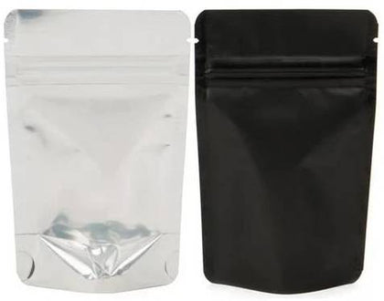 Loud Lock Grip N Pull Mylar Bag 1/4 oz - 7 Grams - Child Resistant - Opaque Black or Opaque White (500 to 20,000 Count), 1,000 Count White - Mj