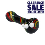 4" Rainbow Swirl Spoon Pipe - Various Designs - (1 Count)-Hand Glass, Rigs, & Bubblers