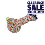 4" Rainbow Swirl Spoon Pipe - Various Designs - (1 Count)-Hand Glass, Rigs, & Bubblers