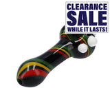 4" Rainbow Swirl Spoon Pipe - Various Designs - (1 Count)-Hand Glass, Rigs, & Bubblers