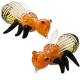 5" Sitting HoneyBee Glass Hand pipe - Design May Vary - (1 Count)-Hand Glass, Rigs, & Bubblers