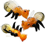 5" Sitting HoneyBee Glass Hand pipe - Design May Vary - (1 Count)-Hand Glass, Rigs, & Bubblers