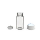 Chubby Gorilla 100Ml V3 Pet Unicorn Bottle With Cr & Tamper Evident Break-Off Band (Clear Natural Bottle With Opaque White Closure) - (400 Count)-Glass Jars