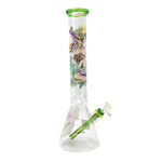 Influenced Brandz X Linda Biggs 15" Beaker Bong - Design May Vary - (1 Count)-Hand Glass, Rigs, & Bubblers