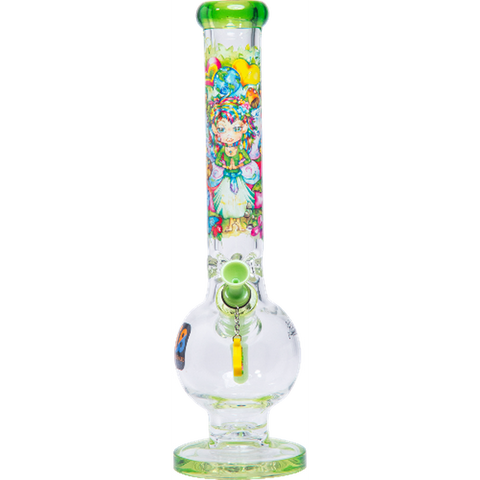 Influenced Brandz X Linda Biggs 15" Fishbowl Bong - (1 Count)-Hand Glass, Rigs, & Bubblers