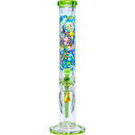 Influenced Brandz X Linda Biggs 15" Straight Bong - Design May Vary - (1 Count)-Hand Glass, Rigs, & Bubblers