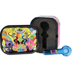 Influenced Brandz X Nicky Davis Hand Pipe In Tin Case - (1 Count)-Hand Glass, Rigs, & Bubblers