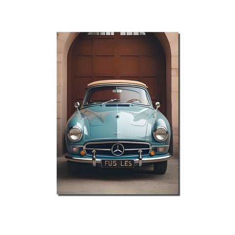 Mercedes Classic Antique Poster-Poster