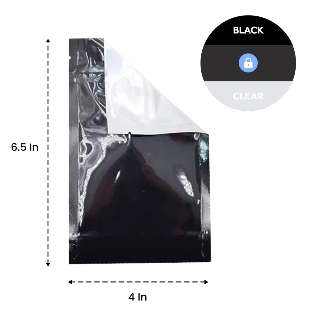 Black Mylar Smell Proof Bags 1/2 Ounce - 1000 count