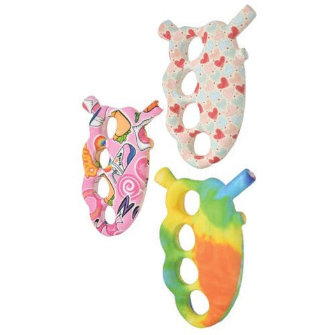 5" Silicone Knuckle Bubbler - Color & Pattern May Vary - (1 Count)